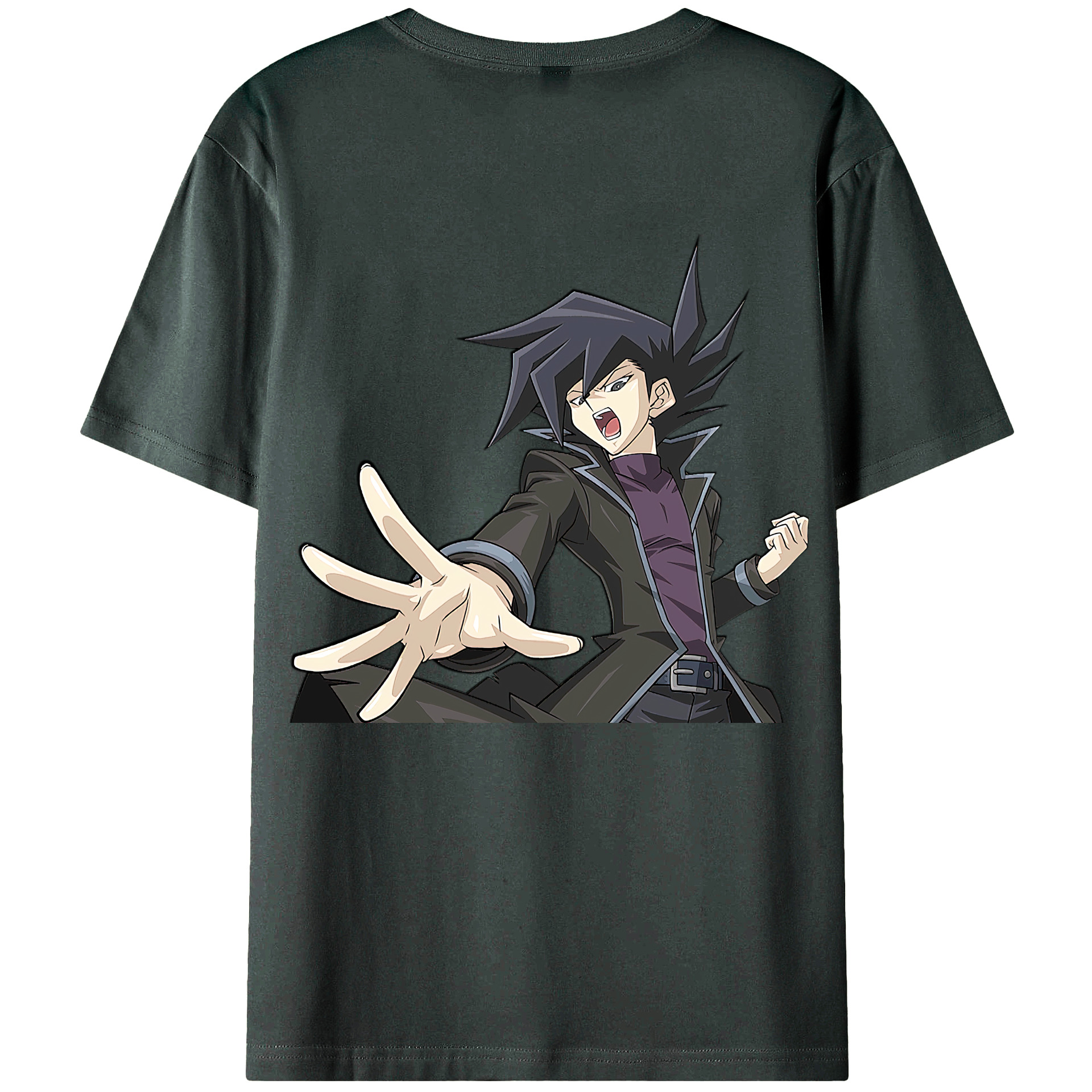（画像用） 遊☆戯☆王 Yu-Gi-Oh! 綿100％ メンズ半袖Tシャツ（バックプリント） 通気性